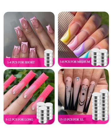 Acrylic False Nail Clippers with Magnets - Adjustable Stainless Trimmer & Tip Cutter for Salon Home Art - Perfect Length Measurement & Manicure Tool - Rosered - Buy Online on SooperMarket.com
