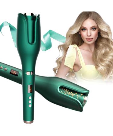 Special Edition Emerald Automatic Hair Curler 1" Ceramic Barrel Curling Iron with 5 Adjustable Temp Ideal for Shoulder-Length Hair between 6-16 inches (Emerald)