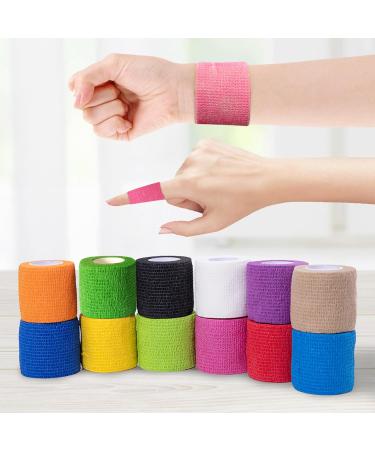 Jurcicat Self-Adhesive Bandage - 12 Rolls (7.5cm x 4.5m) | Air Permeable First Aid & Sports Injury Protection for Humans & Dogs - Buy Online on SooperMarket.com