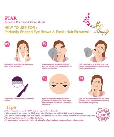 Ckanday 60-Piece Eyebrow Shaver Trimmer Razor for Women & Men | Precision Face Razor | Blue Yellow Pink - International Shipping - Buy Online on SooperMarket.com