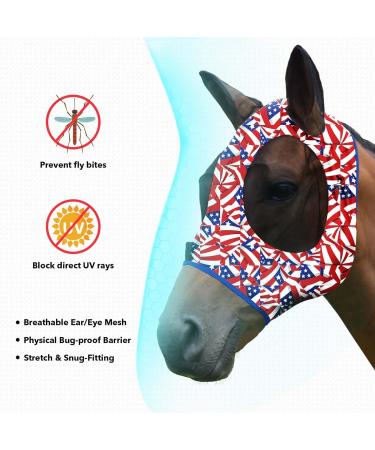 Harrison Howard Elasticity Horse Fly Mask - Excellent Comfort & UV Protection for Your Horse - Buy Online on SooperMarket.com