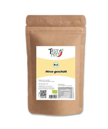 Tasty Pott Bio millet peel i without additives i vegan cuisine i natural product i supplement I for baking and cooking i deer grains i in the bag 1000g