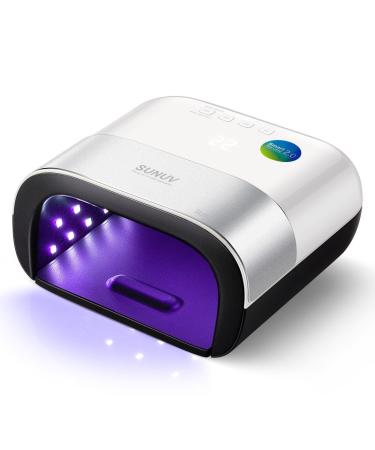 SUNUV 48W UV LED Professional Nail Lamp for Gel Nail Polish Curing UV Light Nail Dryer 5 Fingernails & Toenails with Sensor, 39 PCS LED Beads SUN3 Valentine Gift for Woman Mom Girl