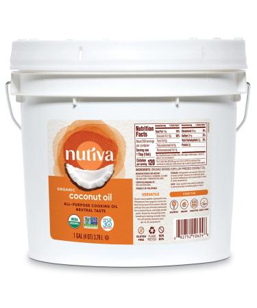 Nutiva Organic Steam Refined Oil, Coconut, 128 Fl Oz