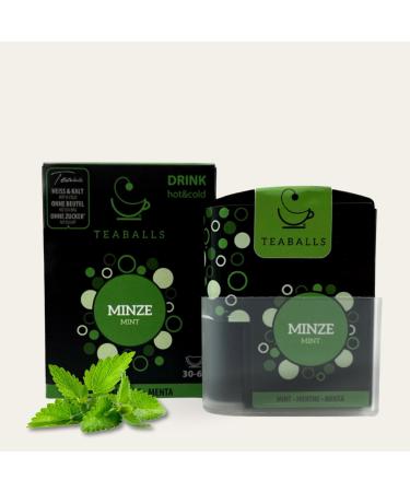 Teaballs - Mint Dispenser (1 x 6 g) Black Selection for Approx. 30-60 Cups of Tea As Known from: The Thing of the Year Pack of 150.0