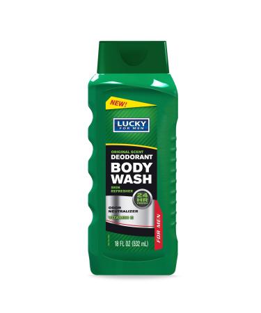 Lucky Super Soft Men's Deodorant Green Body Wash 18 Fluid Ounce