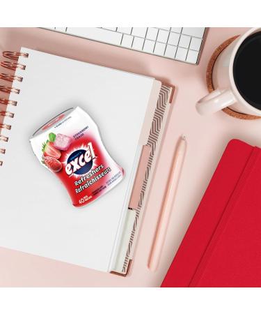 EXCEL Refreshers Strawberry Flavoured Sugar Free Chewing Gum 40 Pieces 6 Bottles Strawberry 40 count (Pack of 6) - Buy Online on SooperMarket.com