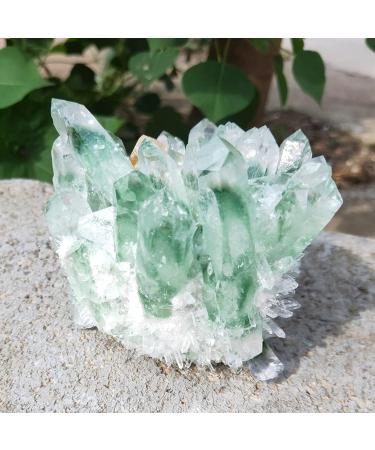Natural Stone 300-1000g Garden Cluster Natural Green Ghost Quartz Ore raw Gemstone SpecimenHome Decor (Size : 900-1000g) HOMEZHOU (Size : 1.1 1.2kg) - Buy Online on SooperMarket.com