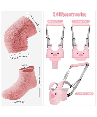Baby Walking Harness with Non-Slip Toddler Socks and Knee Pads | Adjustable Toddler Walking Assistant for 7-24 Months - Buy Online on SooperMarket.com