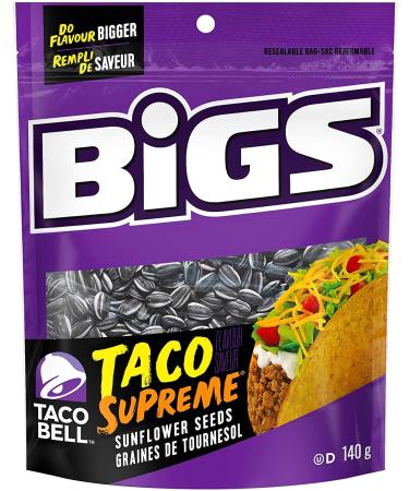 BIGS Taco Bell Supreme Sunflower Seeds 5.35-Ounce Bags (Pack of 8)
