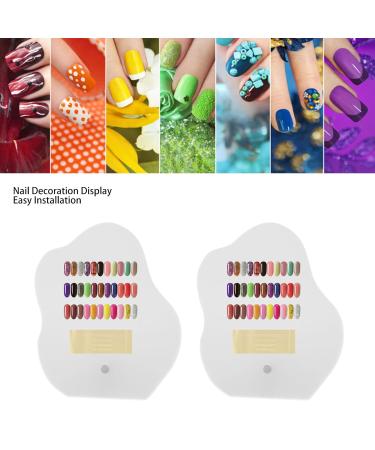2 x Nail Holder - Acrylic Nail Tip Scoring Panel for Home Nail Studio | Beginner-Friendly Nail Art Display Rack - Buy Online on SooperMarket.com