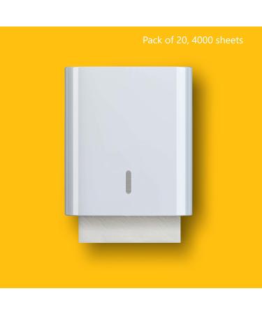 Buy AmazonCommercial 2-Layer Z-Fold Paper Towels - 4000 Pure Cellulose Sheets 20 Packs | Eco-Friendly & Durable Cleaning Solutions - Buy Online on SooperMarket.com