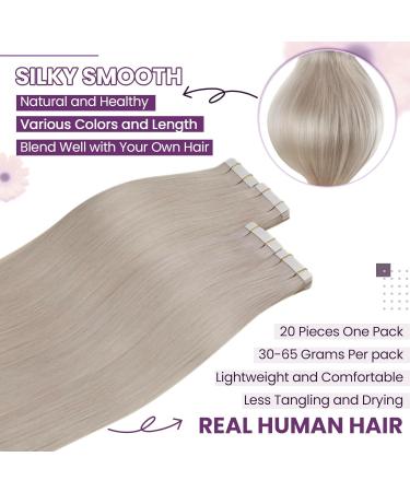Buy Laavoo Invisible Tape Extensions - Real Blonde Remy Hair 50g 20pcs #60 65cm - Premium Quality Hair Extensions for Effortless Style - Buy Online on SooperMarket.com