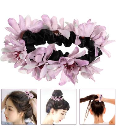 minkissy Flower Hair Tie Stretchy Hair Band Ponytail Holder Elastic Hair Ring Hair Accessory - Buy Online on SooperMarket.com