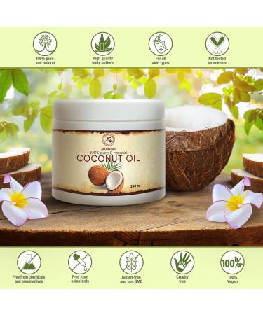 Coconut Oil 250ml - Cocos Nucifera Oil - Indonesia - 100% Pure & Natural Cold Pressed - Best Benefits for Skin Hair Face Body Care - Unrefined Coconut Oils - Buy Online on SooperMarket.com