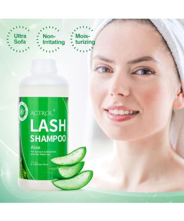 Aloe Eyelash Extension Cleanser 1L - Professional Eyelid Foam Wash - Paraben & Sulfate Free - Salon/Home Care - Buy Online on SooperMarket.com