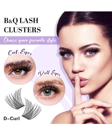 208 PCS D-8-16MM D Curl Volume Cluster Lashes Kit - DIY Eyelash Extensions - Buy Online on SooperMarket.com