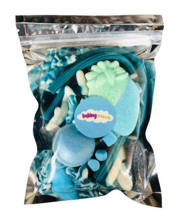 Blue Retro Sweets Gift Bag Assorted Sweet Pick N Mix Candy Pouch 600g Great Birthday Gift Baby Shower Easter Fathers Day