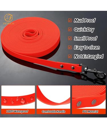 Waterproof Dog Leash | Chew Proof Tie-Out & Training Leash | 3m Orange - Durable & Reliable - Buy Online on SooperMarket.com