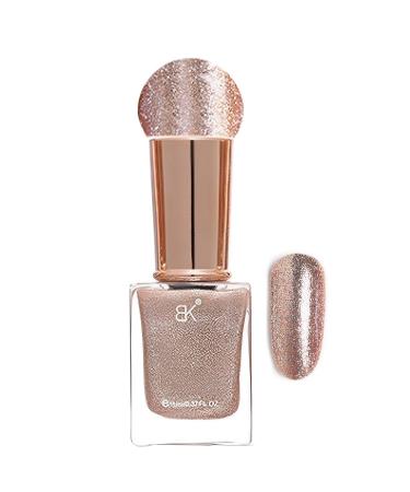 Glitter Nail Polish - Champagne Gold Nail Varnish Quick Dry Nail Polish Long Lasting Glitter Nail Varnish Gel No Need Baking Nail Polishes for Women Girls DIY Home Manicure Polish Nails (11ML)
