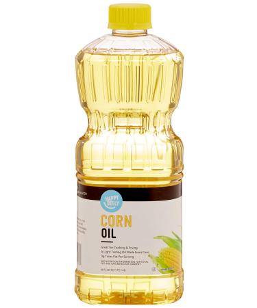 Amazon Brand - Happy Belly Corn Oil, 48 Fl Oz