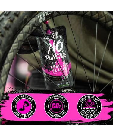 Muc-Off No Puncture Hassle Tubeless Sealant Kit - Advanced Bicycle Tyre Sealant with UV Tracer Dye - Seals Tears & Holes Up to 6mm - Buy Online on SooperMarket.com