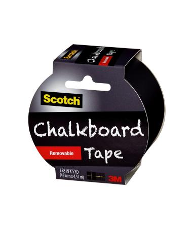 Scotch 1905R-CB-BLK Chalkboard Tape, Black, 1.88-Inch x 5-Yard