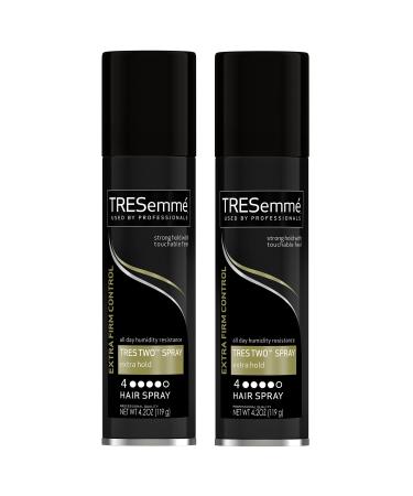 TRESemm Extra Hold Hairspray 2-4.2 oz (Pack of 2) Strong Humidity Resistant Frizz Control All Day Smoothness Salon Quality Unscented 8.4 Ounce (Pack of 1)