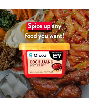 Chung Jung One Hot Pepper Paste Gold (Gochujang) 2.2lb - Medium Hot - No Corn Syrup - Korean Traditional Sunchang Brown Rice Red Pepper Paste - Gochujang 2.2 Pound - Buy Online on SooperMarket.com