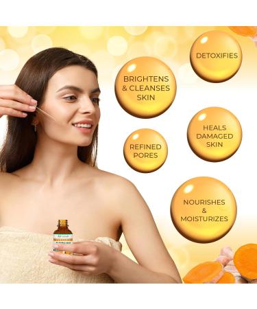 All-Natural Turmeric Serum for Face & Body | Brightening Acne-Fighting Pore-Minimizing Skin Repair - Buy Online on SooperMarket.com