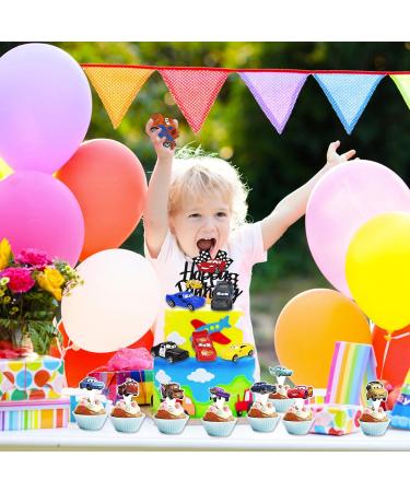 31-Piece Cars Cake Decoration Set | 25 Auto Cake Toppers & 6 Car Toys | Perfect for Kids' Birthday Parties - Buy Online on SooperMarket.com