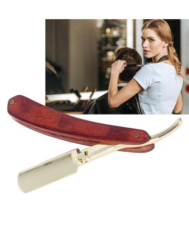 Professional Stainless Steel Manual Bartklingen Holder for Men | Hairdressing Bar Cutter Rack with Beech Handle - Buy Online on SooperMarket.com