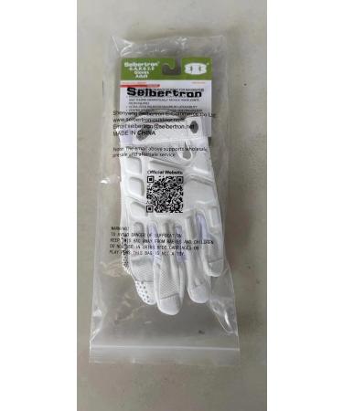 Seibertron G.A.R.G 2.0 Gel Filled Anti-Impact Ultra-Stick Football Gloves for Youth & Adults - White Size L | International Shipping Available - Buy Online on SooperMarket.com