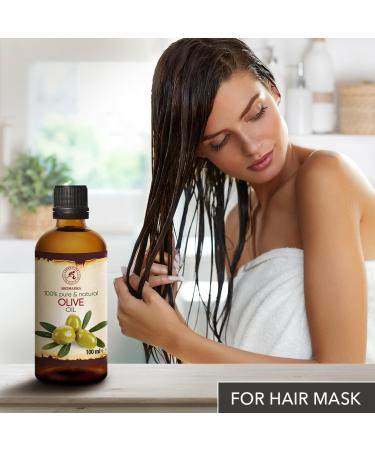Extra Virgin Olive Oil 100ml - Cold-Pressed Pure Oil from Spain for Face Hair Skin & Nails - Best for Massage & Body Care - Buy Online on SooperMarket.com