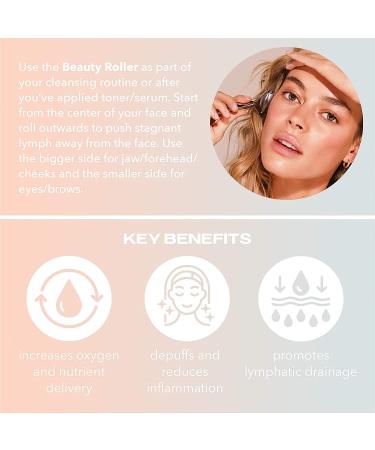 SACHEU Stainless Steel Facial Roller - Reduce Puffiness, Inflammation & Boost Circulation - Dual Sided Metal Face Roller for Cooling Massage - Includes Travel Pouch - Buy Online on SooperMarket.com