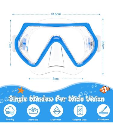 Buy Children's Diving Goggles - 180 Snorkel Mask with Nose Protection & Earplugs for 4-12 Years - Blue - Buy Online on SooperMarket.com