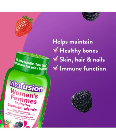 Vitafusion Women's Multivitamin Gummies Daily Multivitamin Healthy Metabolism Immune Support Hair Skin & Nails Osteoporosis 150 Count 2.5 Month Supply Packaging May Vary - Buy Online on SooperMarket.com