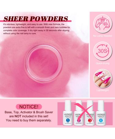 Lavender Violets 36 Colors Dip Powder Nail Kit - French Dip Manicure Set for Home Salon - Nude Pink, Red & More - M953 - Buy Online on SooperMarket.com