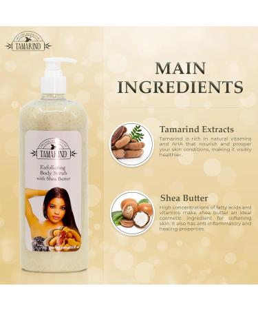 Organic Tamarind Extract Exfoliating Body Wash | 33.8 Fl oz | Nourishing with Tamarind Oil & Shea Butter - Buy Online on SooperMarket.com
