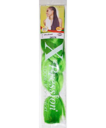 XPRESSION (X-pression) Premium Ultra Braid 82" Hair Extension Green - Buy Online on SooperMarket.com