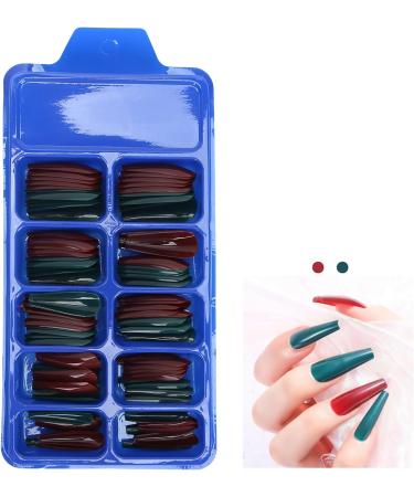 Solid Color Fake Nails Colorful False Nails Pure Color Full Cover Nail Tip Artificial Fake Nails Long Full Coverage False Nails French Nail Acrylic Fake Nails (04) - Buy Online on SooperMarket.com