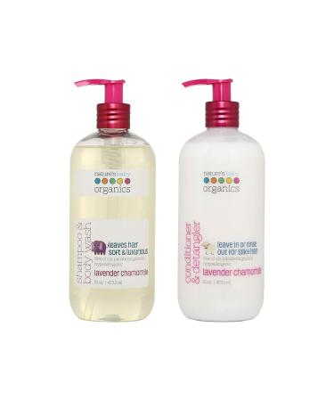 Nature's Baby Shampoo & Conditioner - Formulated for Problem and Sensitive Skin - pH Neutral & Sulfate Free 16 oz (Combo Pack) (Lavender Chamomile)