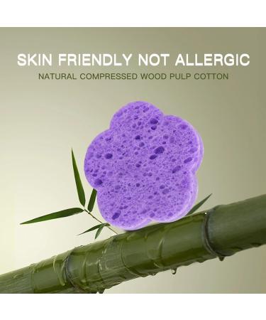 Vesone Spa Sponges for Facial Cleansing Makeup Removing Cleansing Pads | Gentle Makeup Removal Pads Skin-Friendly Soft Facial Cleansing Sponges with Flower Shape for Daily Life - Buy Online on SooperMarket.com