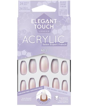 Elegant Touch French Acrylic Nails No. 2 COFFIN