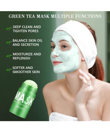 Lisara Green Tea Mask Stick (2 Pack) - Blackhead Remover with Green Tea Extract | Deep Pore Cleansing Clay Mask for Oil Control and Blackhead Reduction | Suitable for All Skin Types - Buy Online on SooperMarket.com