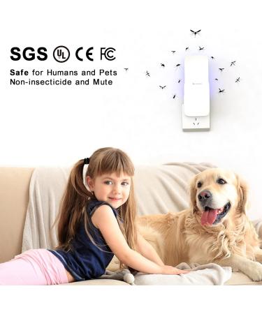 Mosalogic Plug-in Flying Insect Trap - Indoor Mosquito Killer with UV Attractant & Night Light - Gnat, Moth, Fly Catcher for Home & Office (1 Pack, White) - Buy Online on SooperMarket.com