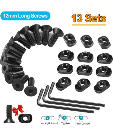 FANGOSS Mloc Picatinny Rails Set - 6 Pack with 3, 5, 7, 9, 11, 13 Slot Aluminum Sections - Includes 13 T-Nuts, Screws, and Allen Wrench - Buy Online on SooperMarket.com