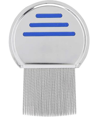 U-K Head Lice Comb Professional Stainless Steel Lice Nits Comb Portable Louse Removal Comb for Effectively Get Rid of Hair Lice and Nits(Blue) Useful As Shown
