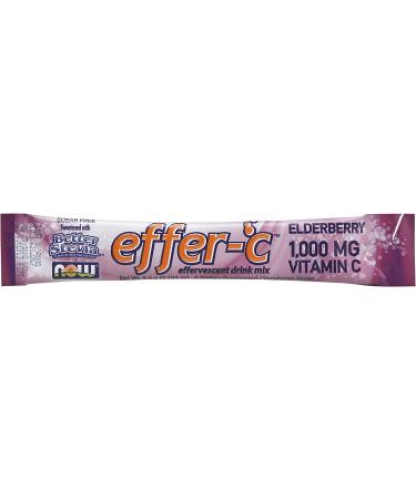 Now Foods Effer-C Elderberry Effervescent Drink Mix - 30 Packets (5.82 oz) | Immune Support - Buy Online on SooperMarket.com