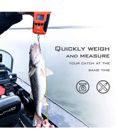 KastKing Fish Scale  Water Resistant Digital Scale with Ruler  110lb Capacity  Dual Mode  Pounds/Ounces & Kilograms  Light  Strong ABS Frame  Non-Slip Handle  Retractable 38 inch Tape Measure - Buy Online on SooperMarket.com